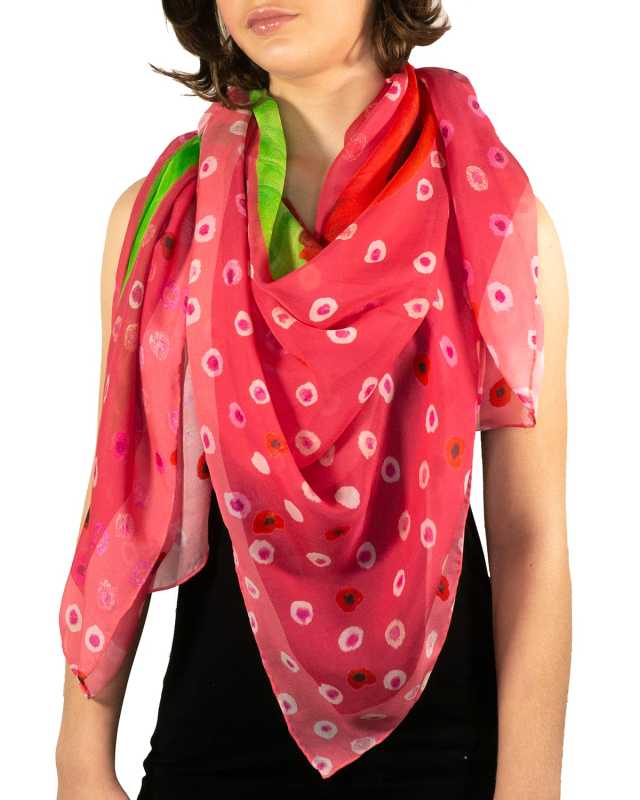 Kiss Me Silk Chiffon Scarf - X-Large